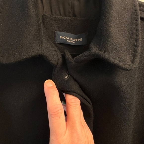 Piazza Sempione made in Italy black wool and cashmere button up jacket EU 46 - Picture 9 of 17